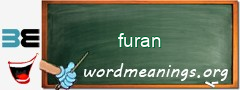 WordMeaning blackboard for furan